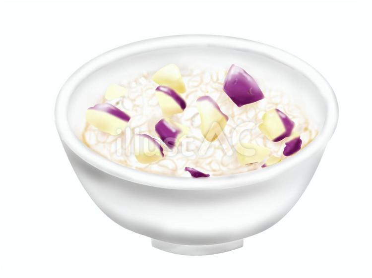 さつまいもごはん さつまいもご飯,サツマイモ,炊き込みご飯のイラスト素材