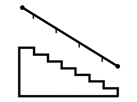 階段マーク 階段,段,マーク,標識,デザイン,案内,目印,表示,サイン,手すりのイラスト素材