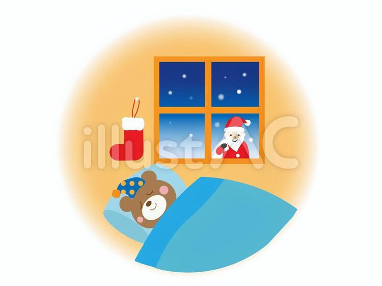 くまさんのクリスマス くま,クリスマス,サンタクロースのイラスト素材