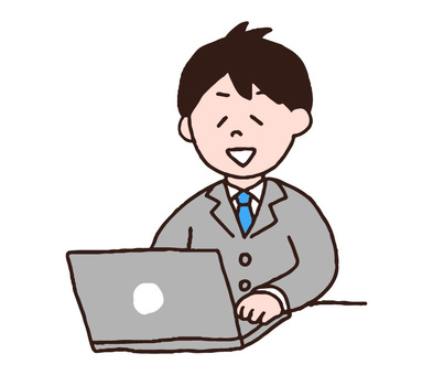 Office worker working on computer, JPG, PNG and AI Office worker working on computer, computer, male, office worker, JPG, PNG and AI