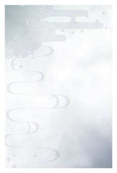 喪中はがきiほんのり色付き 喪中はがき,喪中ハガキ,菊,水,流れ,川,喪中,ハガキ,はがき,ポストカードのイラスト素材