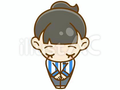深々とお辞儀をする女性コンビニ店員