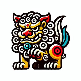 風獅爺插圖, shisa, 冲绳岛, 狮子, JPG 和 PNG