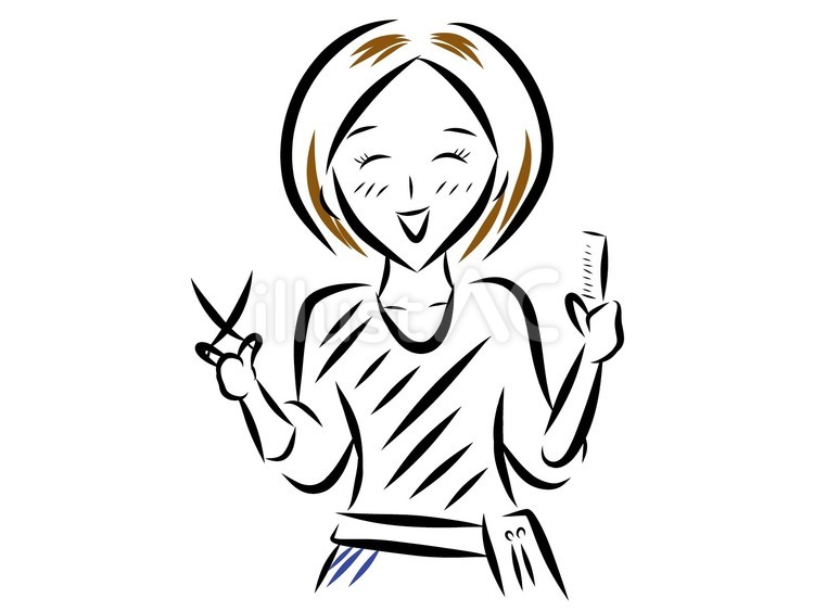 美容師 美容師,美容室,カットのイラスト素材