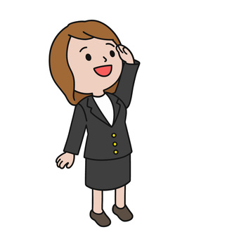 見上げる人 見上げる,上,視線,希望,物思い,思い,女性,スーツ,ビジネス,会社員のイラスト素材