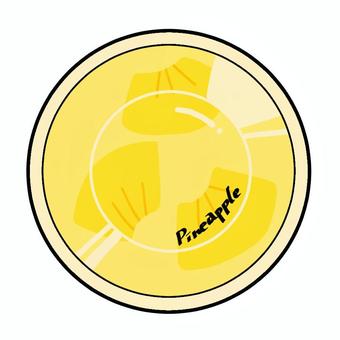 パイナップルのゼリー ゼリー,パイナップル,パイン,夏,食べ物のイラスト素材