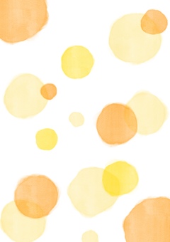 ランダム水玉背景　水彩テクスチャ　黄色