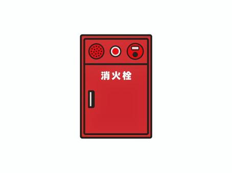 消火栓　赤 消火栓,火災報知器,火災警報器,消防,通報,非常ベル,火事,火災,感知,防災のイラスト素材