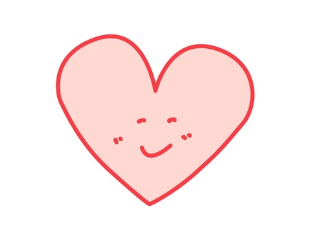 Illustration, heart, cute, a smile, 