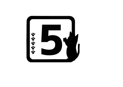 Cat number heading 5, gato, lindo, digital, JPG and PNG