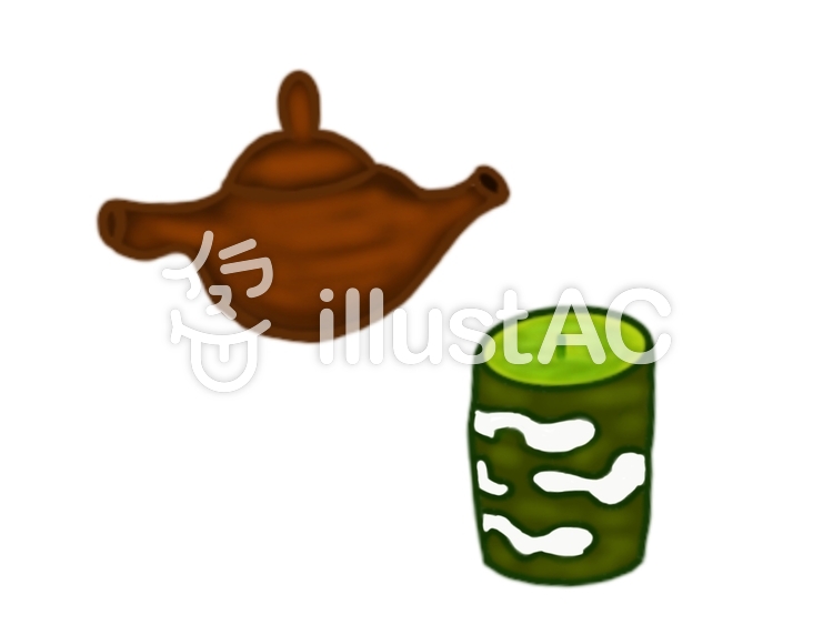 急須と茶柱たったお茶 急須,お茶,茶柱のイラスト素材