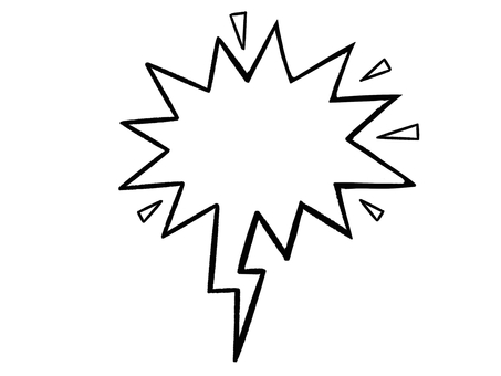 ギザギザの吹き出し 吹き出し,ギザギザ,尖り,シンプル,透過,イラスト,強調のイラスト素材