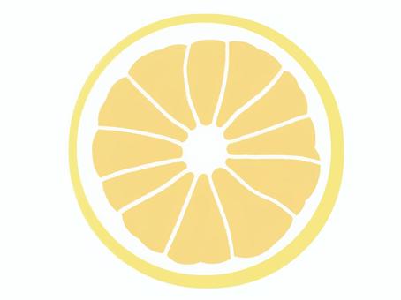 手書き_グレープフルーツ_02 グレープフルーツ,果物,フルーツ,柑橘類,イエロー,カット,輪切り,断面,みずみずしい,ジューシーのイラスト素材