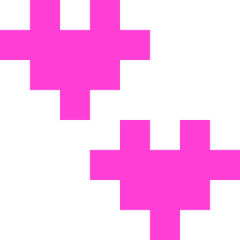 ドット絵絵文字(ハート) 絵文字,ハート,愛,ドット絵,ピクセルアート,8bit,ピンク,かわいい,ポップ,シンプルのイラスト素材