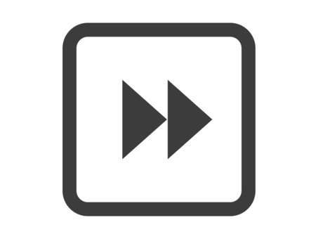 早送りボタン（黒四角枠） 早送り,ボタン,アイコン,送り,マーク,動画,ムービー,コントロール,メディア,音楽のイラスト素材