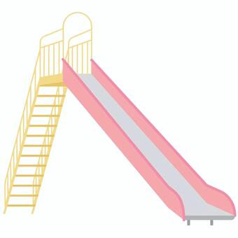 滑り台 滑り台,公園,学校,運動場,遊具,単品,シンプル,イラスト,素材,遊びのイラスト素材