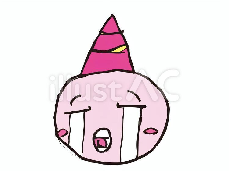 ピエロ泣く 号泣,ユーモラス,ゆるいのイラスト素材