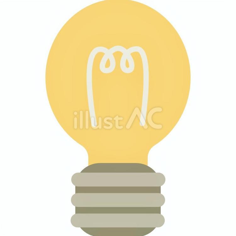 【そのまま使える】電球 電球,電気,明かりのイラスト素材