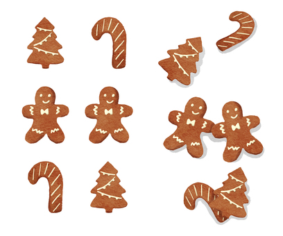Illustration, ginger, cookie, christmas, 
