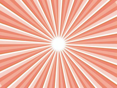 ポップに輝く赤色の集中線背景 背景,集中線,赤,爆発,太陽,光,放射線,空,日の出,暑いのイラスト素材