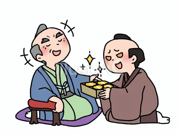 悪代官と賄賂 時代劇,賄賂,悪代官のイラスト素材