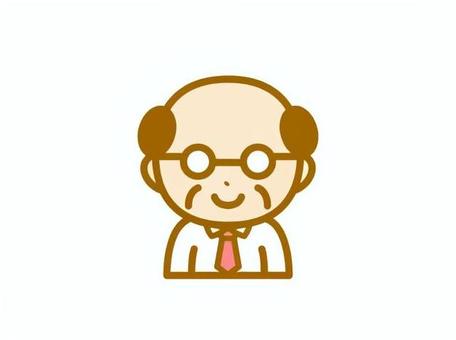 中年サラリーマン　メガネ