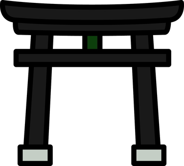 黒の鳥居です。 鳥居,シンプル,神社,寺,参道,和風,日本,伝統,結界,参拝のイラスト素材