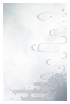 喪中はがきjほんのり色付き 喪中はがき,喪中ハガキ,菊,水,流れ,川,喪中,ハガキ,はがき,ポストカードのイラスト素材