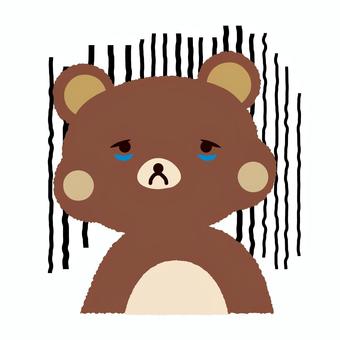 Bear in despair, bear, kewan, anthropomorphic, JPG and PNG