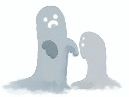 おばけ4 お化け,怖い,不気味,怪談,顔のイラスト素材