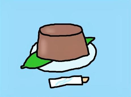 水ようかん 水ようかん,和菓子,涼しげ,笹,小豆のイラスト素材
