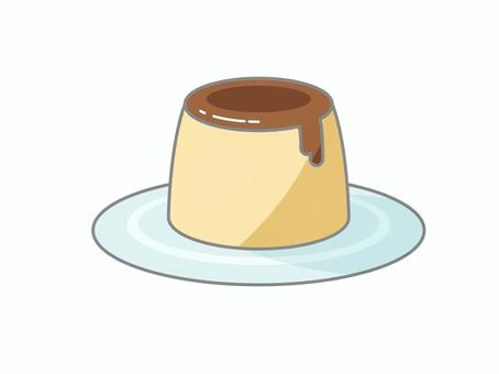シンプルなプリン02 シンプルなプリン02 食べ物,スイーツ,プリンのイラスト素材