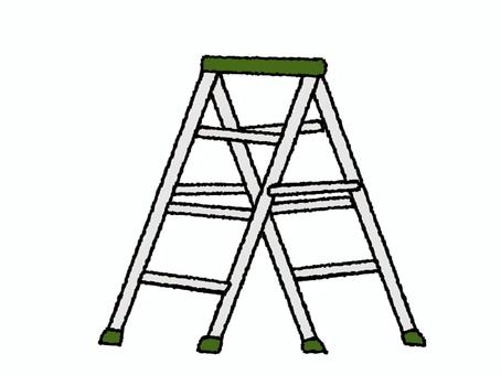 脚立 脚立,作業,道具,pop調,手描き,挿絵,ワンポイント,素材,商用可,無料のイラスト素材