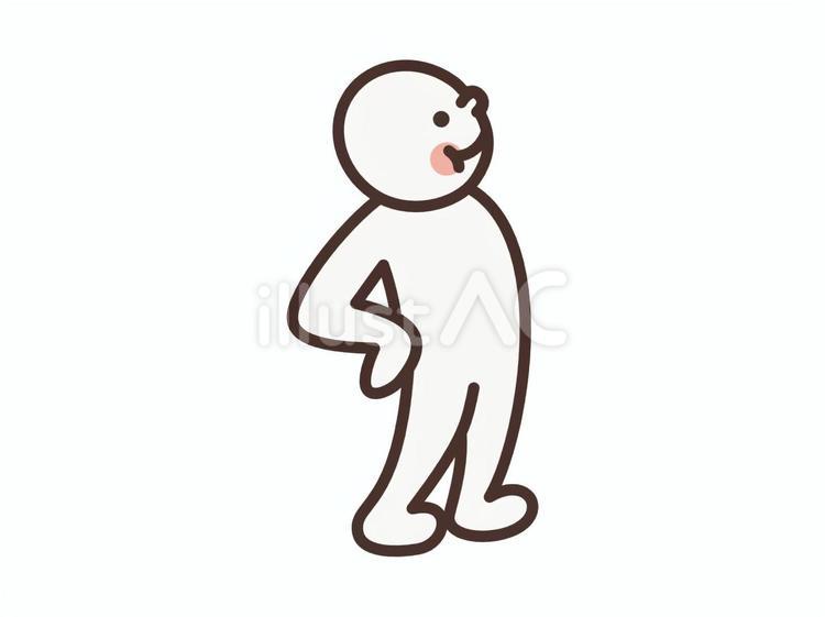 上を見上げる人　ピクトグラム 上,見上げる,見るのイラスト素材