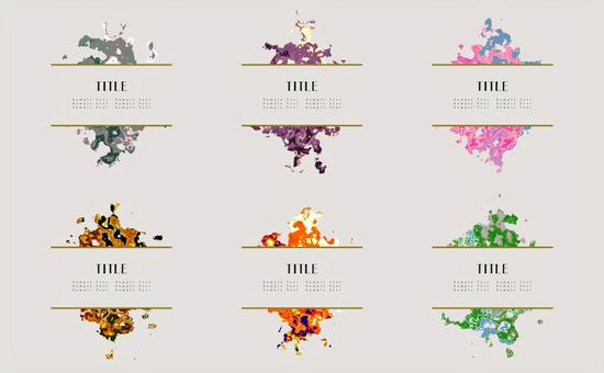 モダンなマーブル模様のラベルフレーム集 カラフル,パステル,抽象,アブストラクト,液体,リキッド,液,にじみ,水彩,マーブルのイラスト素材