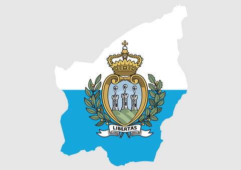 サンマリノの地図（国旗柄） サンマリノ,地図,国旗,外国,海外,地理,土地,国土,地形,世界のイラスト素材