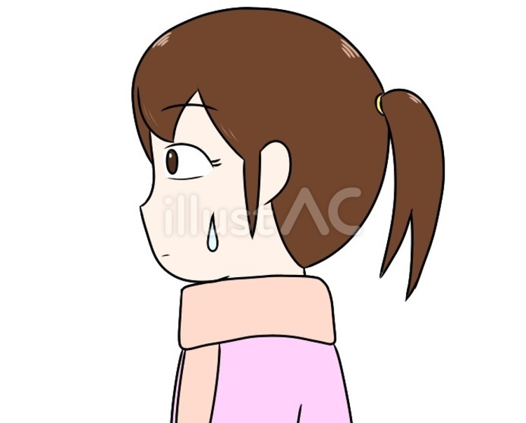 不安がる女性 戸惑う,女性,人のイラスト素材