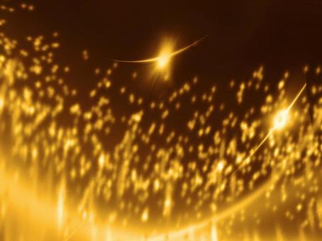 光の星流-ゴールド01 光,星,ゴールド,黄,輝き,光跡,流れ,粒子,豪華,明るいのイラスト素材