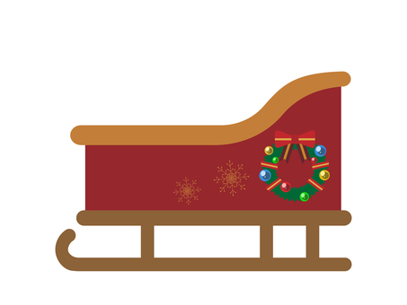 ソリのイラスト ソリ,クリスマス,サンタクロース,トナカイ,乗り物,イラストのイラスト素材