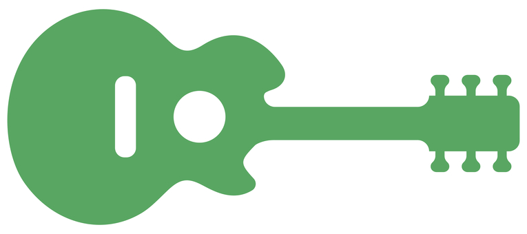 ギターのアイコン 緑 ギター,楽器,エレキ,アコギ,エレアコ,音楽,バンド,趣味,ミュージック,演奏のイラスト素材