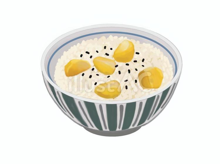 栗ご飯（A3） 栗ご飯,栗,食べ物のイラスト素材