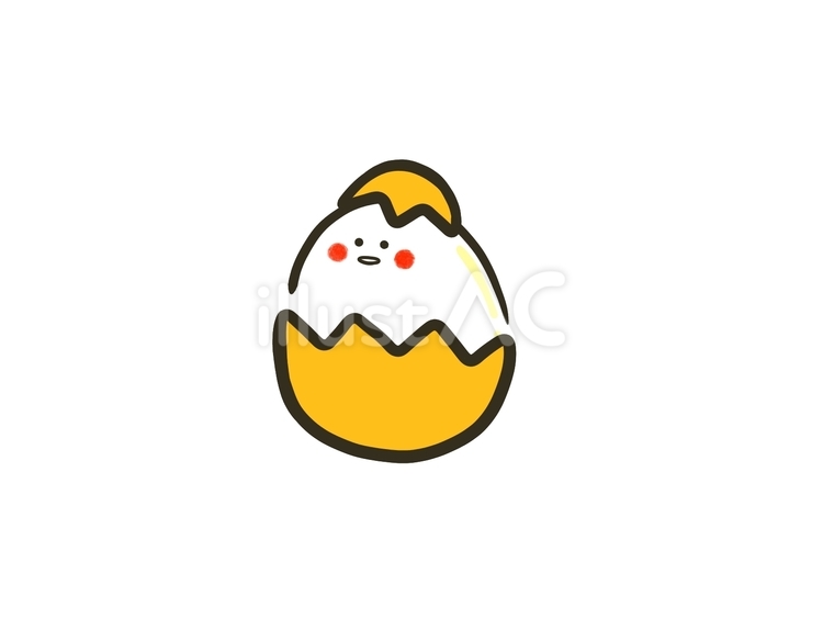 できたてのゆでたまご（黄色） タマゴ,殻,黄色のイラスト素材