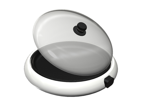 ホットプレート　丸型 ホットプレート,家電,調理器具,丸型,電化製品,食卓,生活のイラスト素材