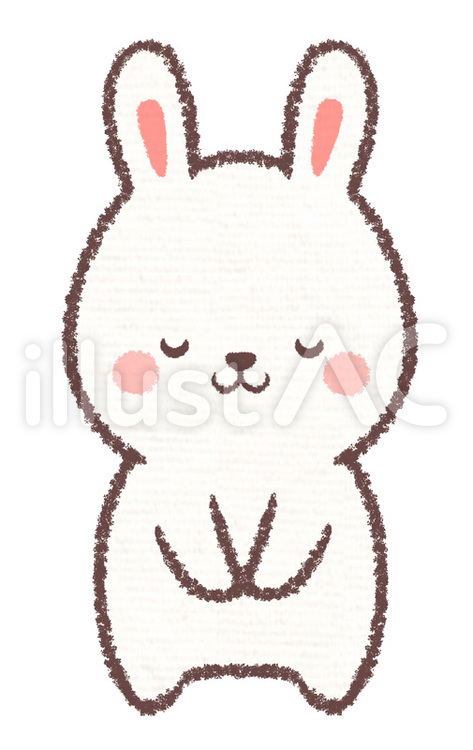 おじぎウサギ ウサギ,挨拶,動物のイラスト素材