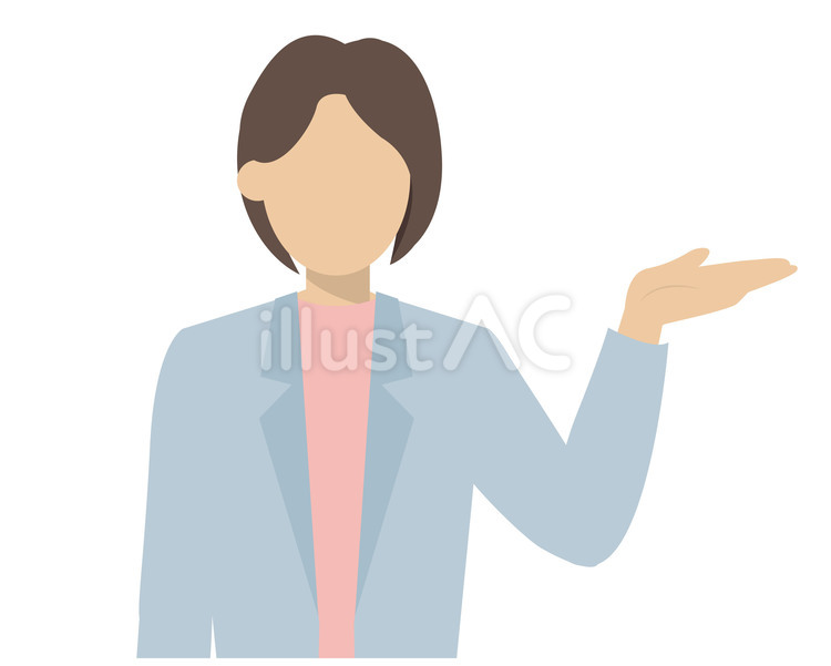 案内と説明する女性 案内,女性,ビジネスのイラスト素材