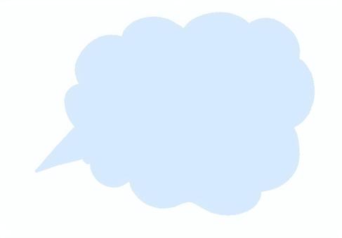 吹き出し 水色 もこもこ 吹き出し 水色 もこもこ 吹き出し,水色,もこもこのイラスト素材