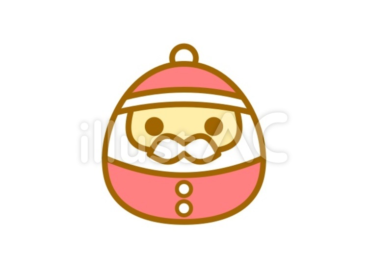 エッグサンタ　赤 サンタクロース,クリスマス,サンタさんのイラスト素材