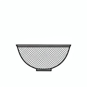 ざる ざる,ステンレス,水切り,調理器具,台所用品,シンプル,手描き,手書き,イラスト,カットのイラスト素材