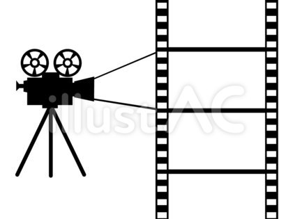 映画の映写機とフィルム