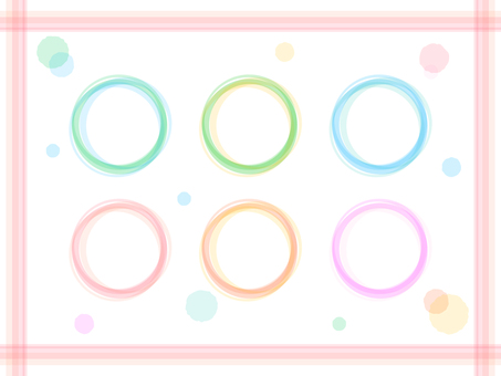 Colorful and simple watercolor frame set, , JPG, PNG and AI